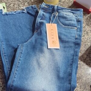 High Rise Blue Denim Jeans